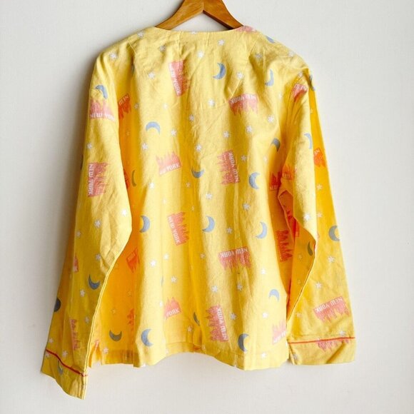 Vintage EGO from Zellers New York Print Flannel Pyjama Set 1XL - Picture 5 of 6